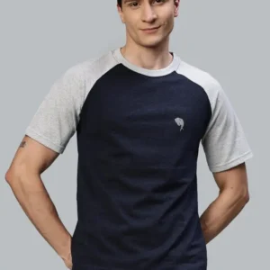 RFS008 || HS Navy || Round Neck Half Sleeve T-Shirt