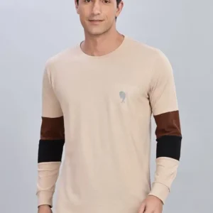 RFS009 || Cream || Round Neck Full Sleeve T-Shirt