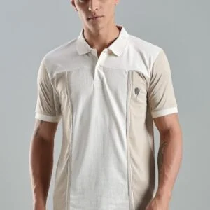 PR42||CREAM MELANGE || 100% Cotton Polo T-Shirt