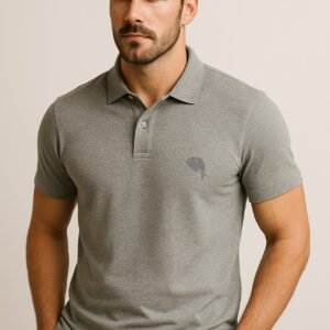 PR3 SS 003A  || Grey || 100% Cotton Polo T-Shirt