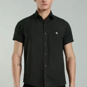 LS || Olive || Half Sleeve Shirts || 100% Cotton