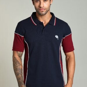 PR43||Navy|| 100% Cotton Polo T-Shirt