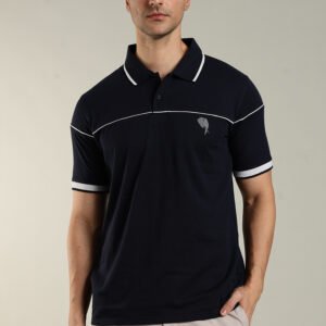 PR44||NAVY|| 100% Cotton Polo T-Shirt