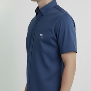 LS 003 ||AIRFORCE BLUE || Half Sleeve Shirts || 100% Cotton