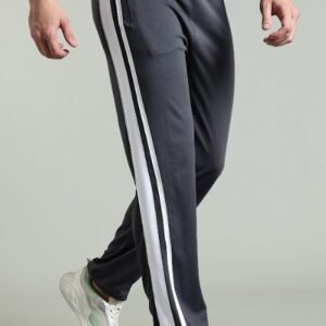TP 003||Dark Grey White|| Track Pant