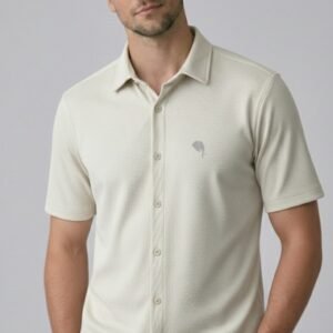 TS001||WHITE|| Half Sleeve Shirts || 100% Cotton