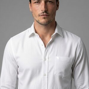 LS004||WHITE||Full Sleeve Shirts || 100% Cotton