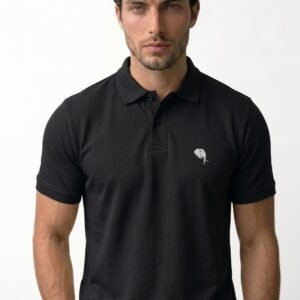 PR3 SS 008-C ||BLACK|| 100% Cotton Polo T-Shirt