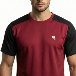 RHSO03||MAROON|| Round Neck Half Sleeve