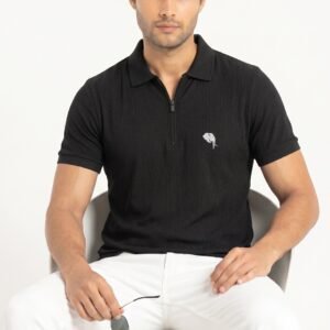 PR49||Black|| 100% Cotton Polo T-Shirt